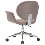 Chaise fauteuil siège pivotante de bureau informatique étude tissu taupe 02_0024179