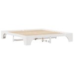 vidaXL Cadre de lit blanc 180x200 cm en pin massif.