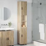 vidaXL Meuble de salle de bain haut Chêne sonoma 30 x 35 x 192 cm