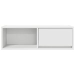 vidaXL Meuble TV blanc 80x31x25 5 cm bois d'ingénierie