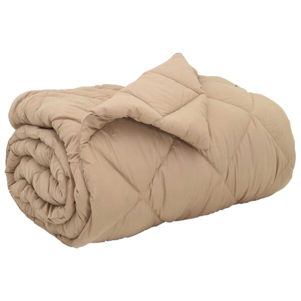 vidaXL Duvet d'hiver Taupe 220 x 140 cm Microfibre