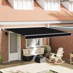 Store rétractable manuel vidaXL Noir 400x300 cm