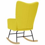 vidaXL Chaise à bascule jaune clair tissu