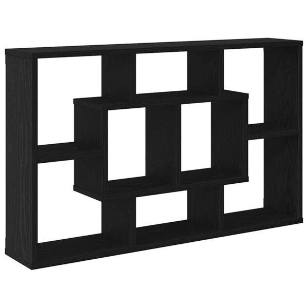 vidaXL Étagère Murale Chêne noir 85 x 16 x 52 5 cm Bois d'ingénierie