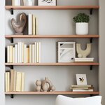 vidaXL Étagère murale marron clair 100x20x2cm bois chêne massif traité