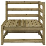 vidaXL Canapé de jardin 2 places bois de pin imprégné