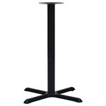 vidaXL Pied de table de bistro Noir 76x76x107 cm Fonte