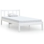 vidaXL Cadre de lit Blanc Bois de pin massif 100x200 cm