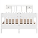 vidaXL Cadre de lit sans matelas blanc 160x200 cm bois de pin massif