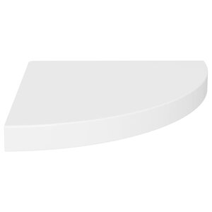vidaXL Étagère d'angle flottante Blanc 35x35x3 8 cm MDF