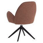 Chaise oeuf moderne cuir bouclé marron