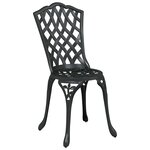vidaXL Ensemble de salle à manger pour jardin 5 Pièces Noir Aluminium