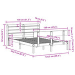 vidaXL Cadre de lit sans matelas blanc 120x200 cm bois de pin massif