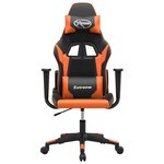 vidaXL Chaise de jeu Noir et orange Similicuir