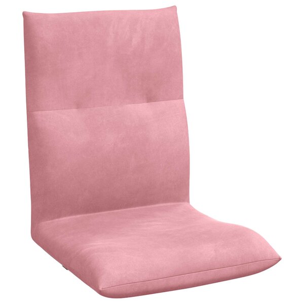 vidaXL Fauteuil de sol ajustable Rose Velours