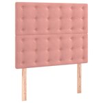 vidaXL Tête de lit Rose 100x5x118/128 cm Velours
