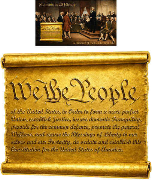 Monnaie WE THE PEOPLE Moments in US History 1/1000 Oz Medaille Or 2026 (PRÉCOMMANDE)