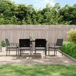 vidaXL Chaises de jardin et coussins lot de 6 noir 54x62 5x89 cm rotin