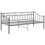 vidaXL Cadre de canapé-lit sans matelas noir métal 90x200 cm