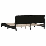 vidaXL Cadre de lit sans matelas noir 200x200 cm tissu