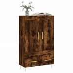 vidaXL Buffet haut chêne fumé 69 5x31x115 cm bois d'ingénierie