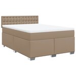 vidaXL Sommier à lattes de lit avec matelas Cappuccino 160x200 cm