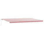 vidaXL Auvent Rétractable Rouge et Blanc 600 × 300 cm