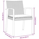 vidaXL Ensemble de salle à manger de jardin 3 pièces avec coussins en poly rattan brun