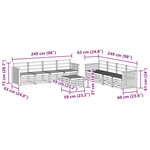 vidaXL Ensemble de canapés d'extérieur 9 pc Naturel