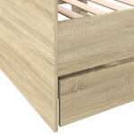 vidaXL Lit de jour et tiroirs chêne sonoma 90x190 cm bois d'ingénierie