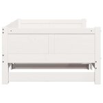 vidaXL Lit Pull-out de Jour Blanc 180 x 200 cm Bois massif en pin