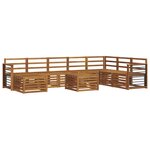 vidaXL Ensemble de canapés d'extérieur 9 pc Naturel