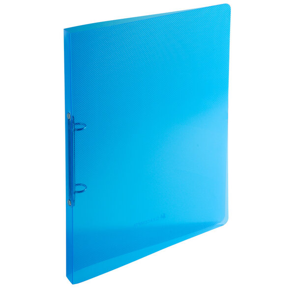 Classeur 2 anneaux 15 mm polypropylène Crystal colours - A4, bleu EXACOMPTA