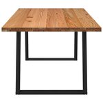 vidaXL Table à manger marron clair bois de chêne massif rectangulaire