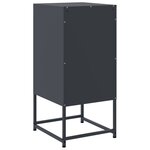 vidaXL Table de chevet anthracite 36x39x78 cm acier