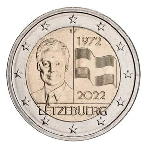 2 euros commémorative Luxembourg 2022 - Drapeau.
