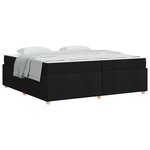 vidaXL Cadre de lit avec matelas Noir 200 x 200 cm tissu