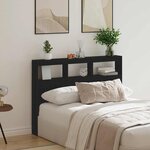 vidaXL Armoire tête de lit avec LED chêne noir 140x17x102 cm