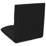 vidaXL Fauteuil de sol ajustable Noir Tissu