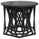 vidaXL Table d'appoint empilable 3 Pièces Chêne noir 53 x 53 x 40 cm