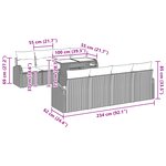 vidaXL Ensemble de canapé de jardin 9 pièces avec coussins beige poly rattan