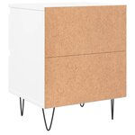 vidaXL Table de chevet Blanc 40x35x50 cm Bois d’ingénierie