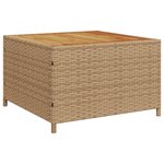 vidaXL Canapé de jardin avec table et coussins en forme de L beige