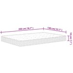 vidaXL Matelas à ressorts bonnell moyen 140x190 cm