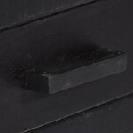 vidaXL Meuble TV Noir 118x30x40 cm Bois de manguier massif