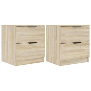 vidaXL Tables de chevet 2 Pièces Chêne Sonoma Bois d'ingénierie