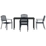 vidaXL Ensemble de salle à manger de jardin 5 pièces acier anthracite