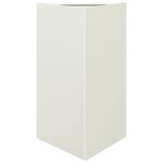 vidaXL Jardinière blanc triangulaire 50x43x75 cm acier