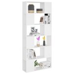 vidaXL Bibliothèque/Séparateur de pièce Blanc Bois d'ingénierie