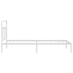 vidaXL Cadre de lit métal sans matelas et tête de lit blanc 100x200 cm